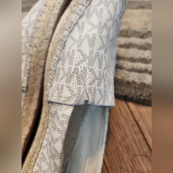 Michael Kors Kendrick Slip On Espadrille Flat Shoes MK Logo Luggage Size 9 - Picture 3 of 12